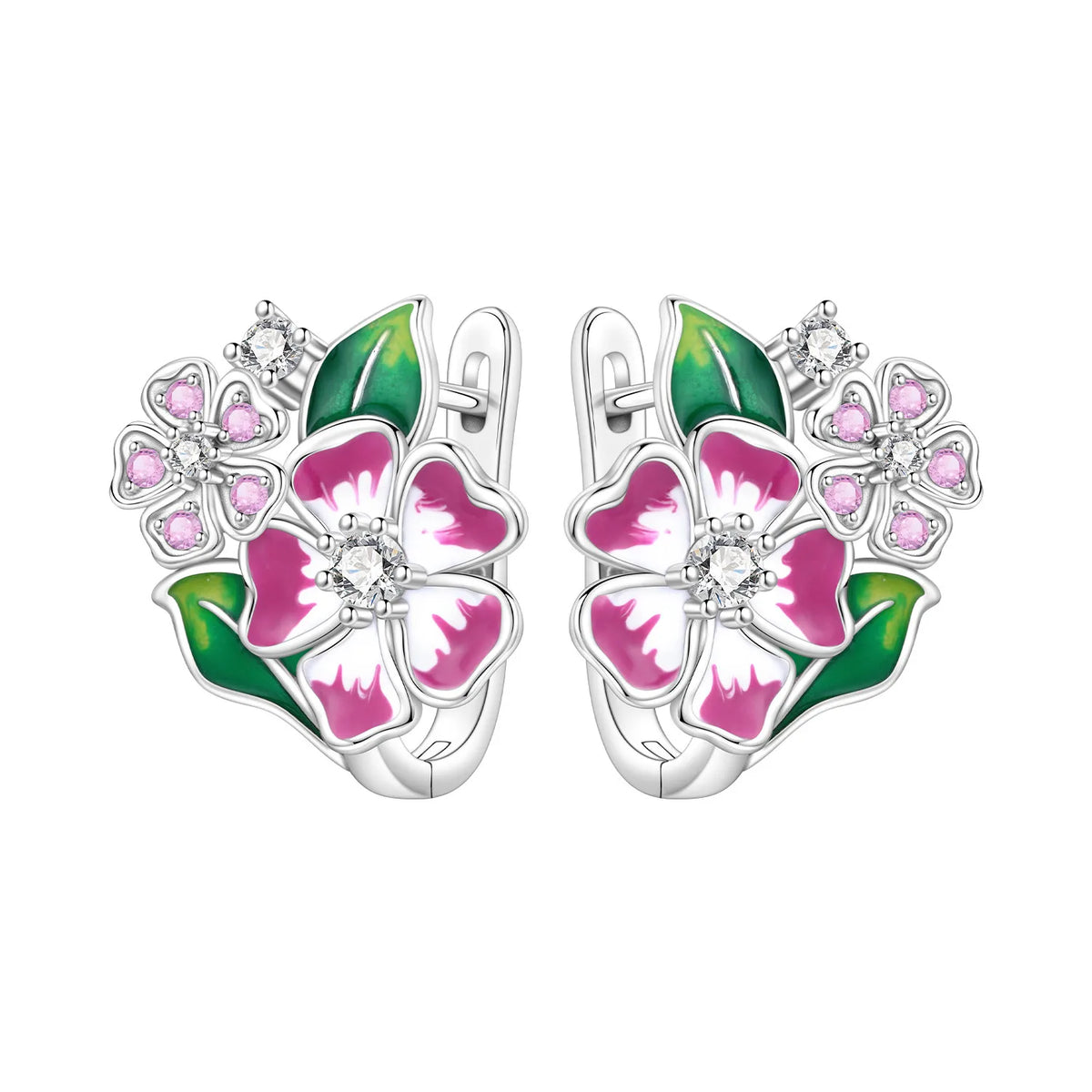 Orstarry Original Plata de Ley 925 pendientes de flor de ...