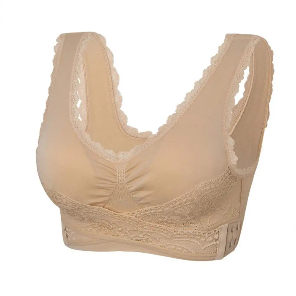 Sports bra without underwire from Corporación Turística, featuring lift and a side hook, shown in the product image.