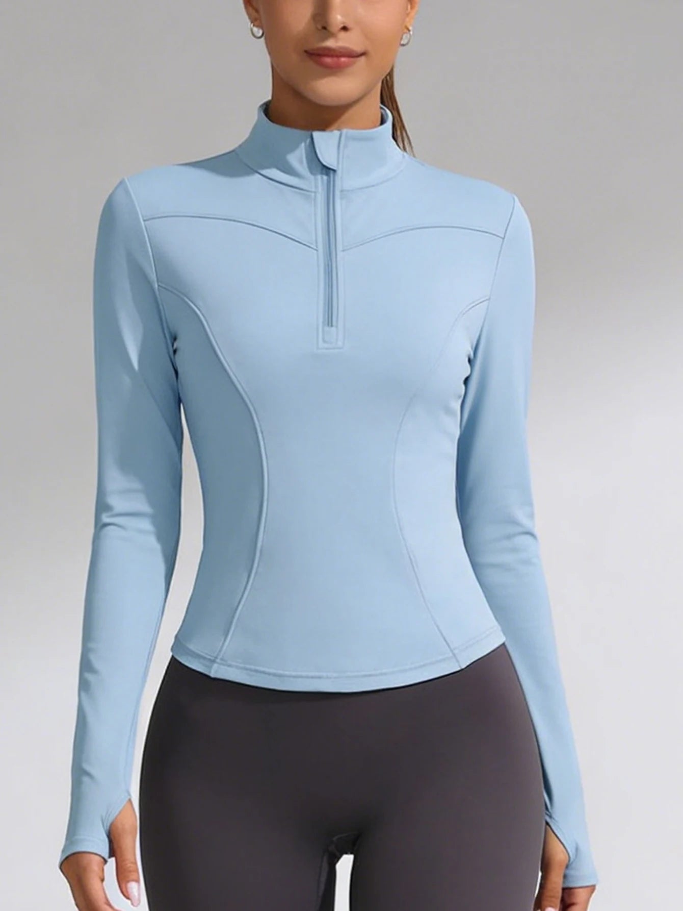 Camiseta Deportiva de Yoga para Mujer, Ajustada, Manga La...