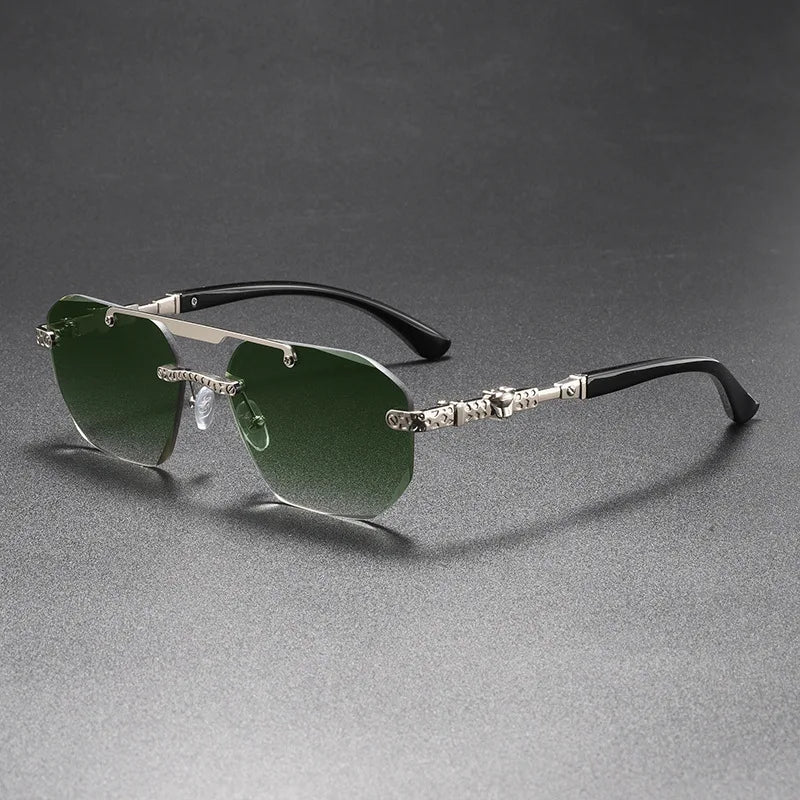 2025New hombre mujer gafas de sol sin montura Unisex UV40...
