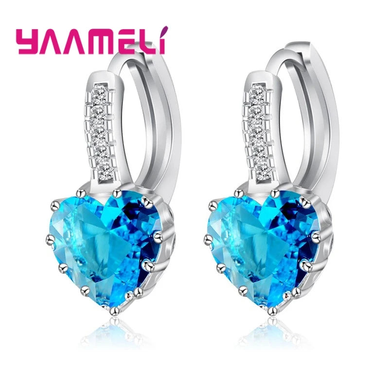 YAAMELI-pendientes de aro de circonita cúbica para mujer,...