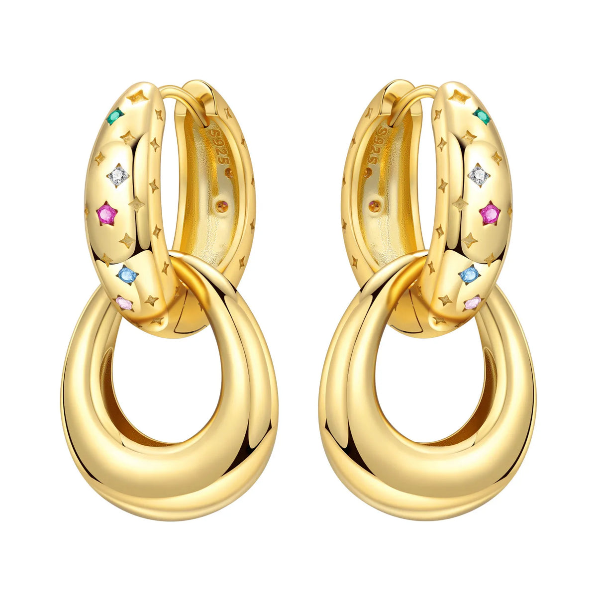 Pendientes Orstarry de Plata de Ley 925 con estrellas bri...