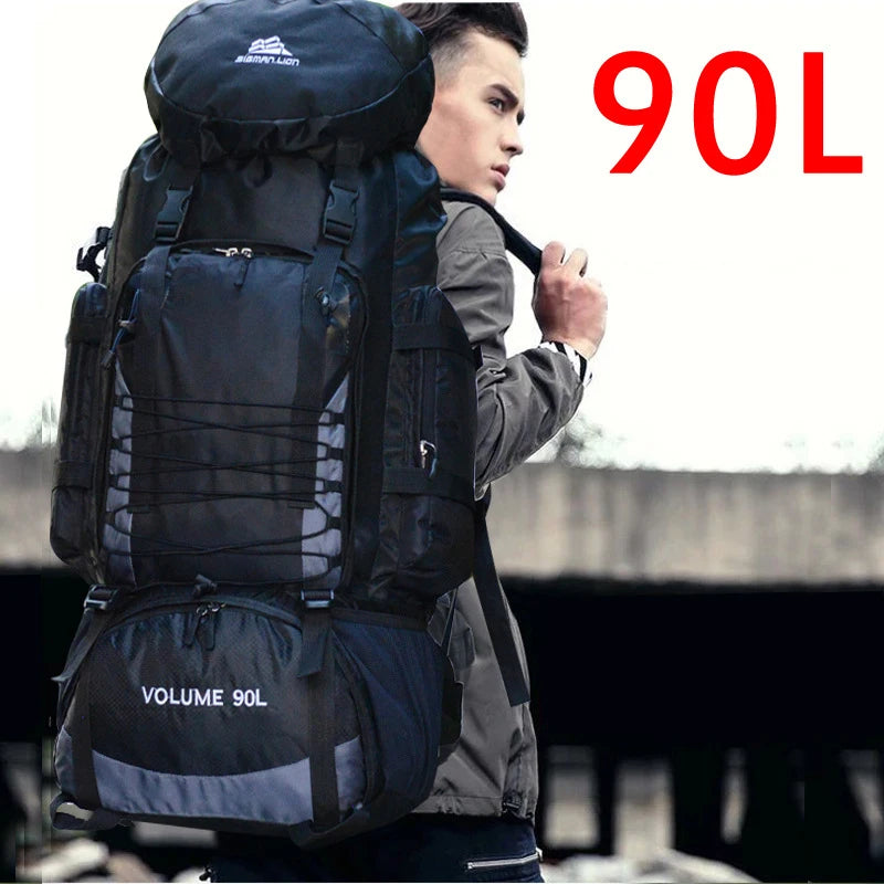 Bolsa de viaje grande de 90L, mochila para acampar, sende...