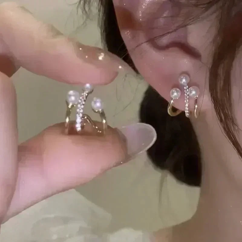 Nuevos pendientes cuadrados de circonita de cristal marró...