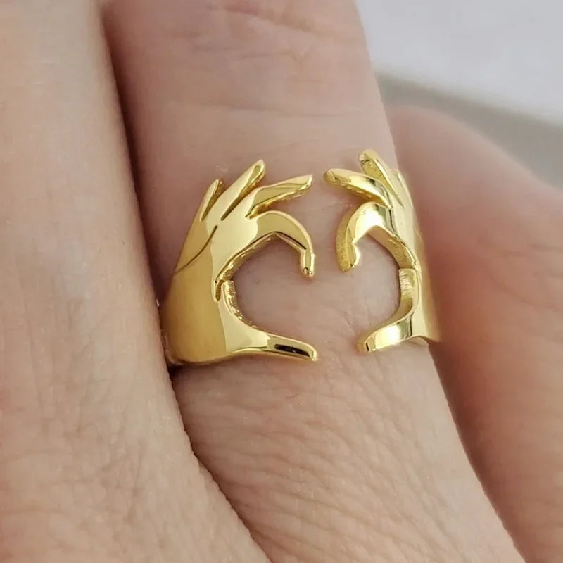 Anillo de Corazón Ajustable Europeo y Americano 2026, Reg...