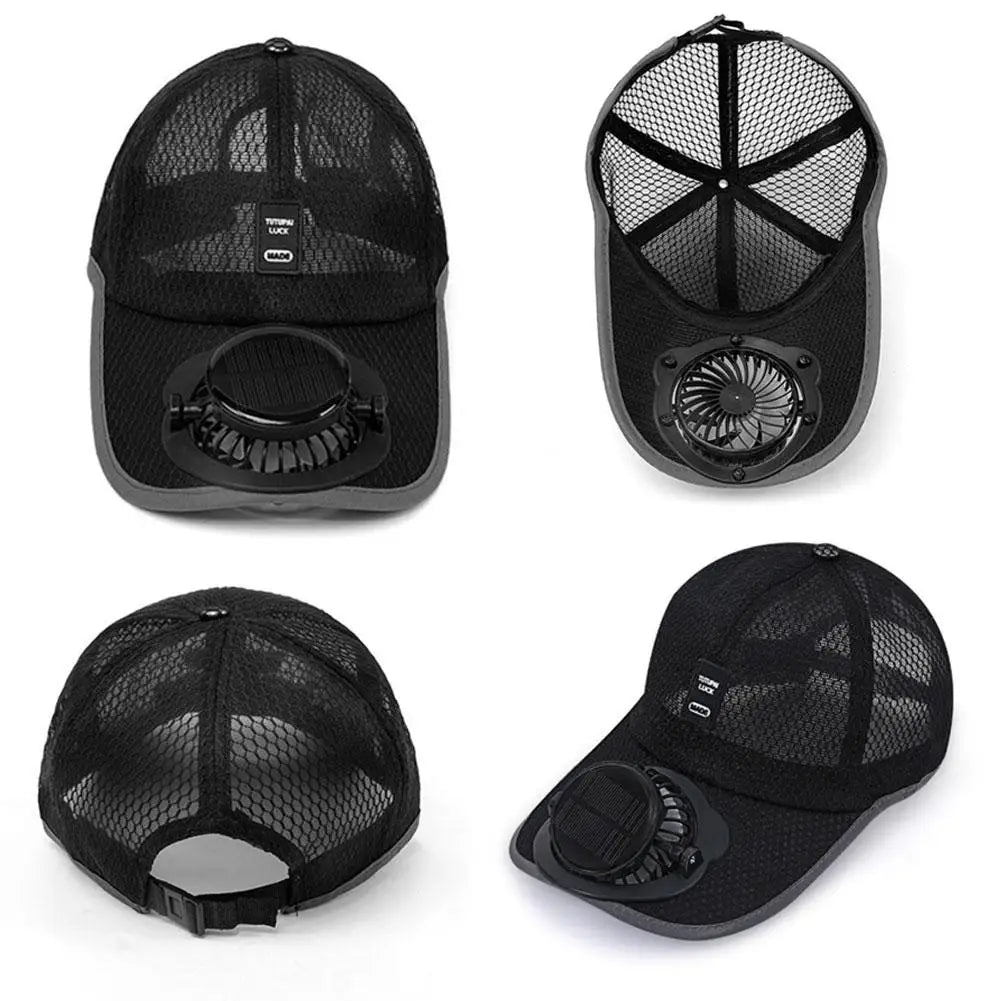 Gorra con Ventilador Solar y USB: Transpirable, Protección UV - Corporación Turística