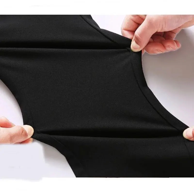 Pantalones Rectos Elásticos Hombre: Casual, Negocios y Formales (Negro/Azul)