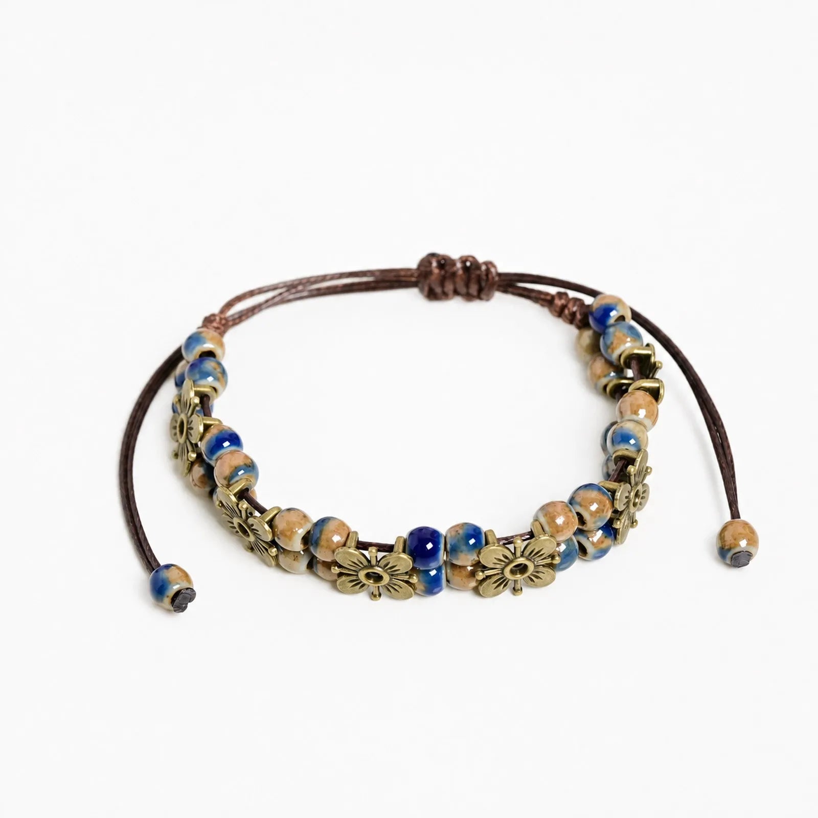 Pulsera de Cadena con Cuentas de Cerámica Hechas a Mano, ...