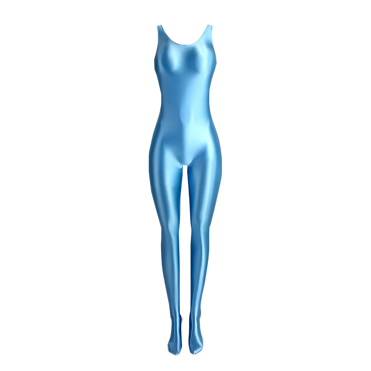 Brillante cuerpo entero sin mangas de danza de Corporación Turística, diseñado para actuaciones y movimientos fluidos.