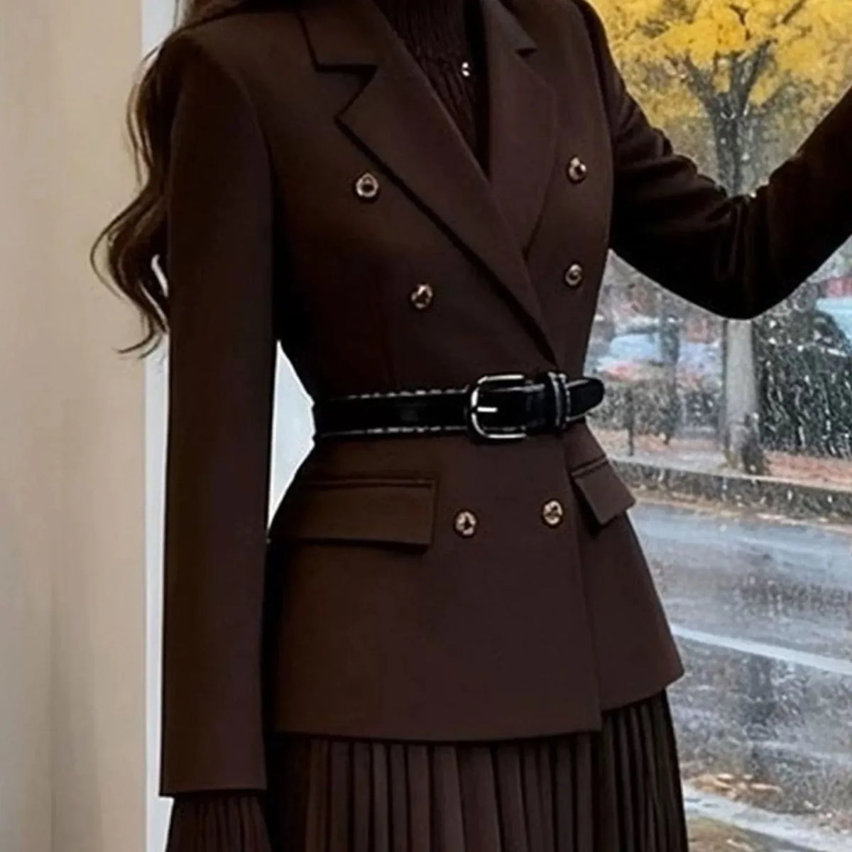 Conjunto de Dos Piezas para Mujer, Color Marrón, Nuevo 20...