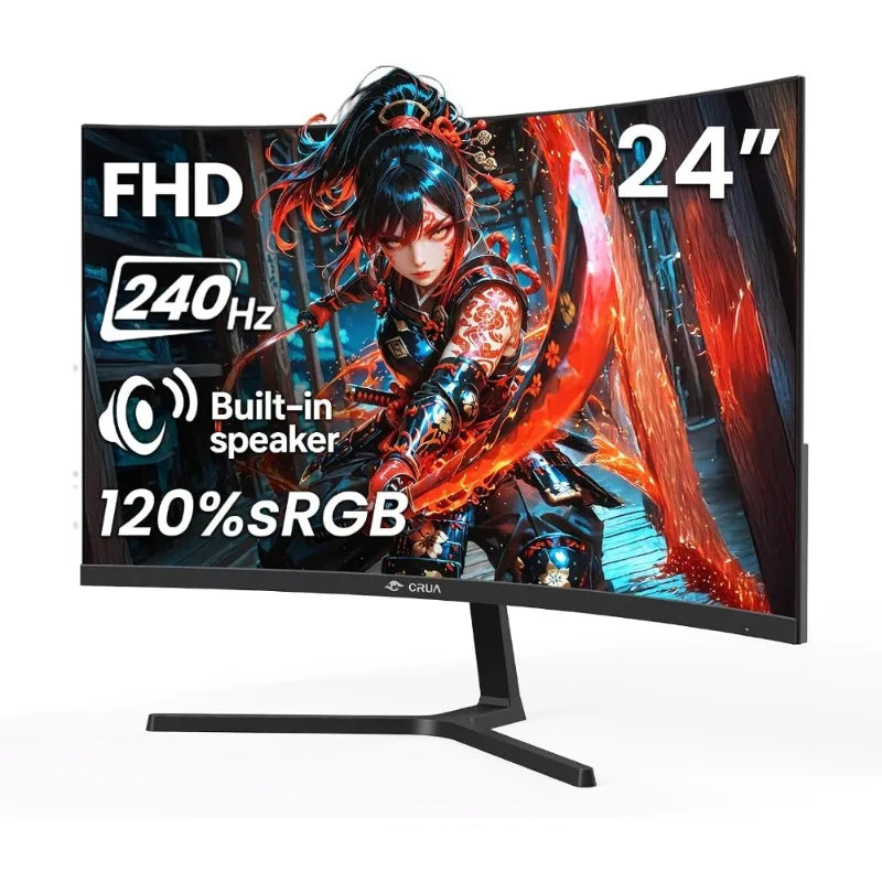 Monitor Curvo 24" 240Hz FHD 1080P Gaming c/Altavoces y FreeSync