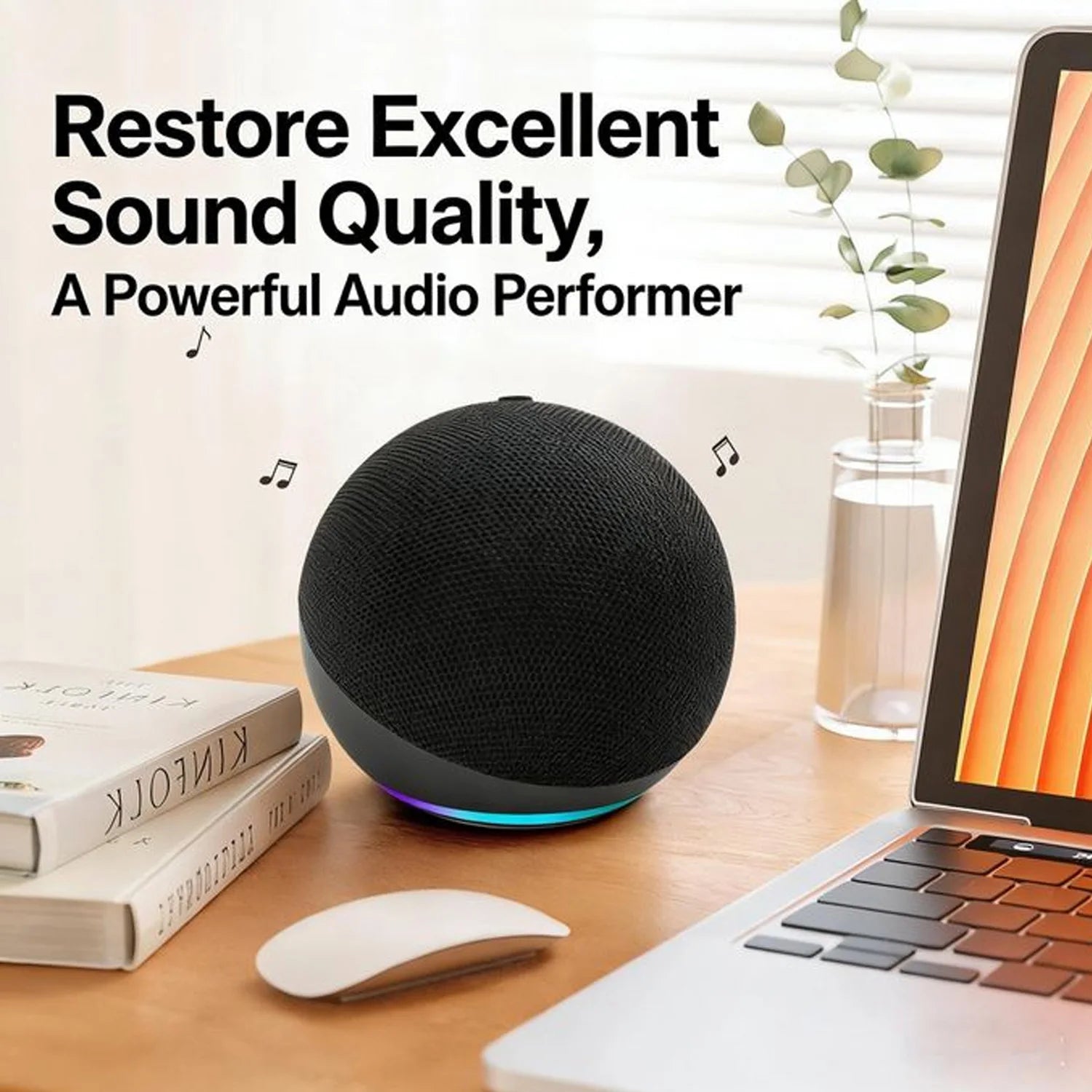 Altavoz Bluetooth Owl Mini Portátil Exterior Alexa Sonido HD