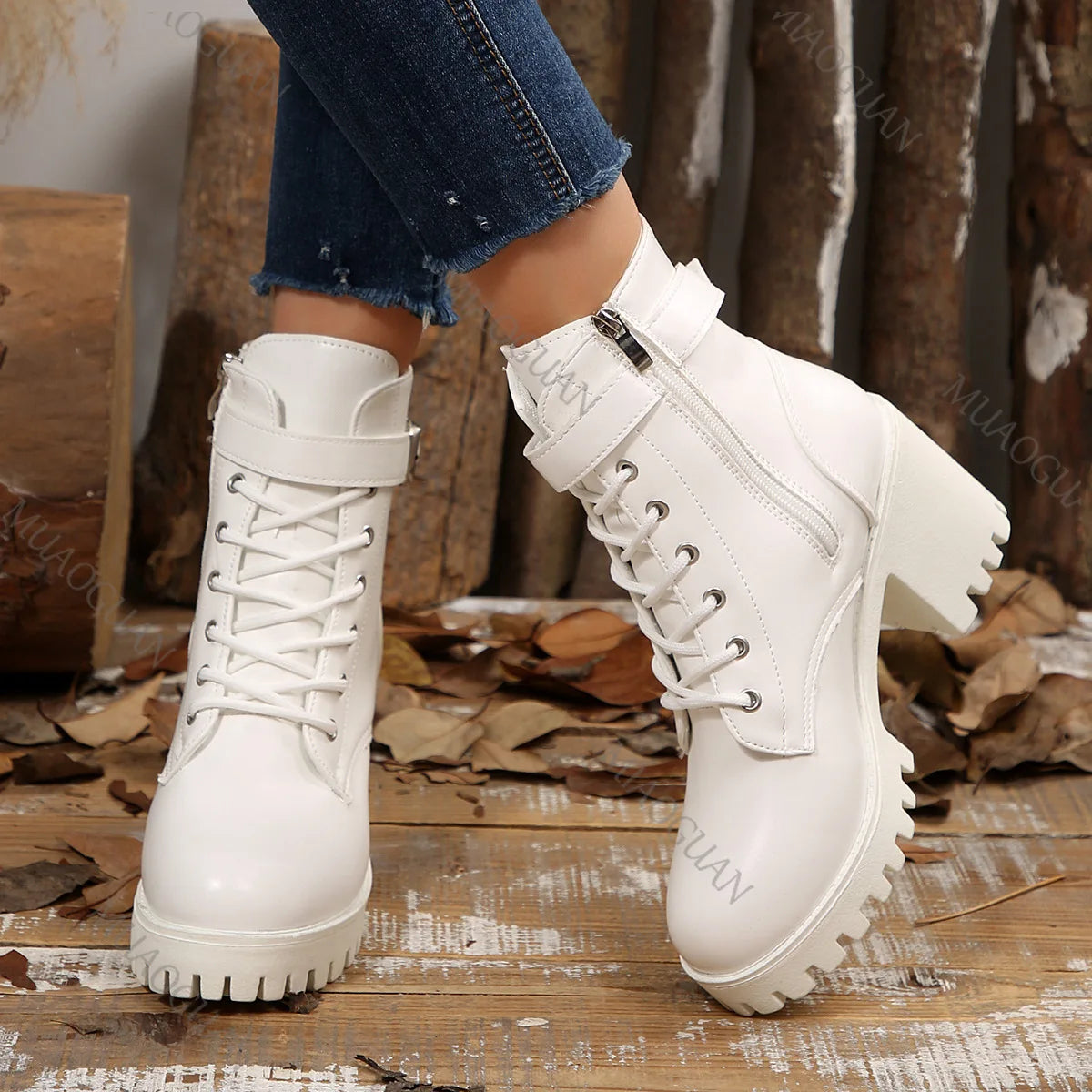 Botas de Mujer para Otoño e Invierno, Nuevas con Hebilla ...