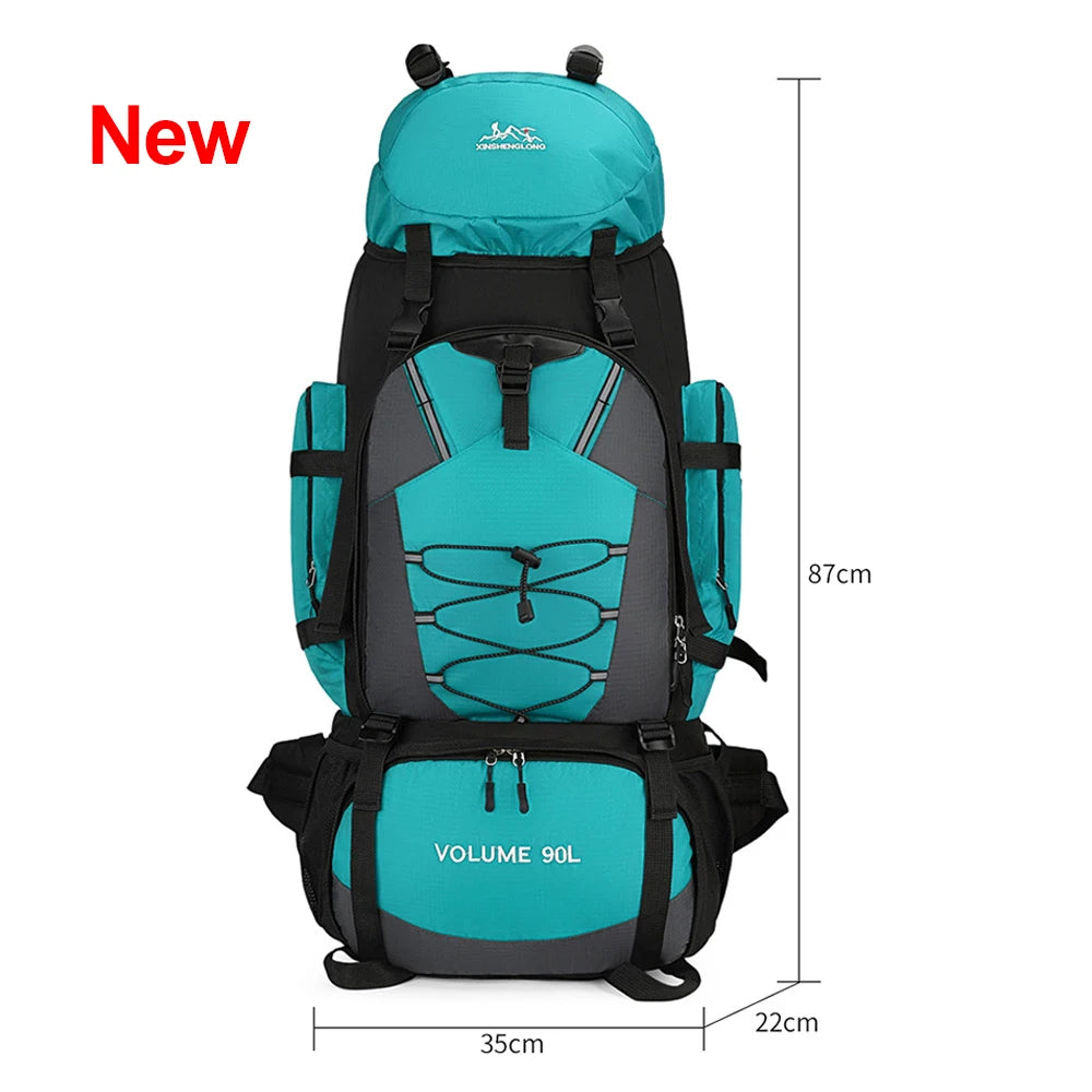 Mochila impermeable de 90L para hombre, bolsa de gran cap...
