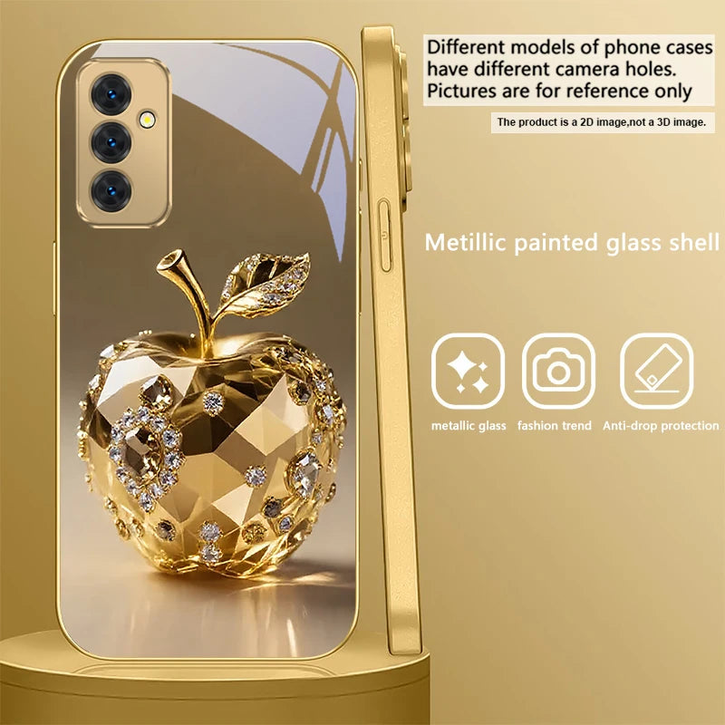 Golden dolphin phone case for Samsung Galaxy S20 FE, S21 Plus, S22, and S23 featuring a detailed dolphin design by Corporación Turística.