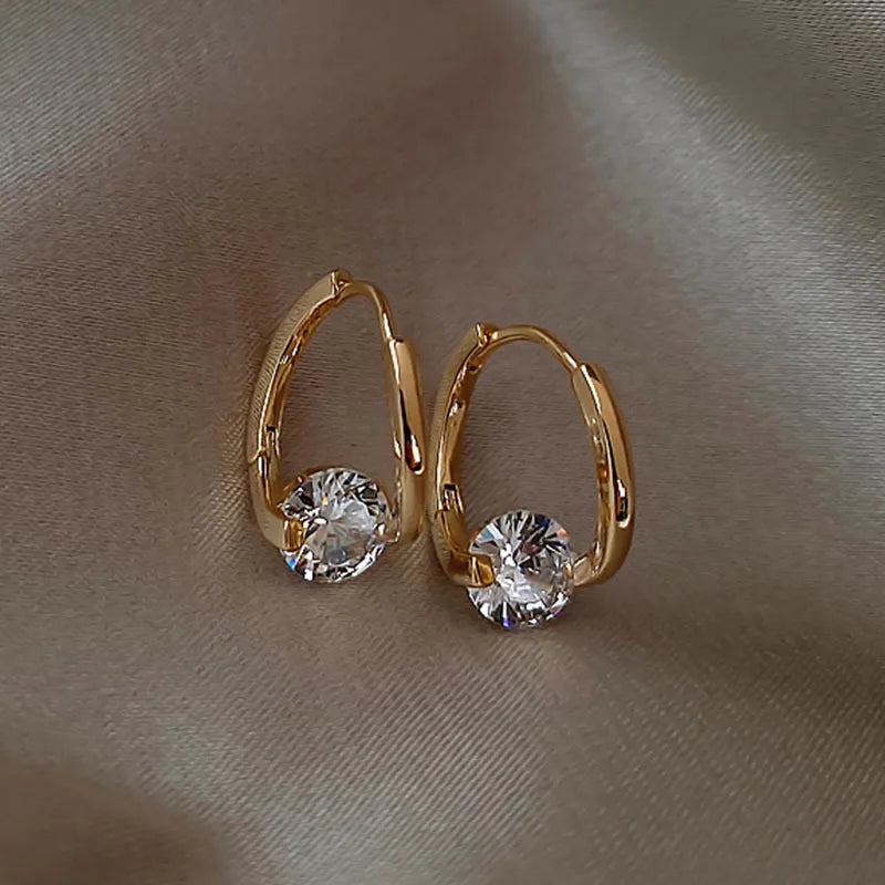 Pendientes colgantes de circonio de moda coreana para muj...