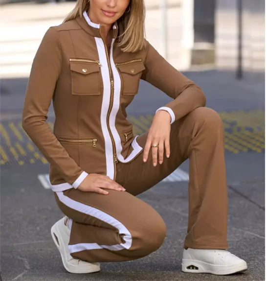 Conjunto de Dos Piezas Casual para Mujer, Otoño-Invierno ...