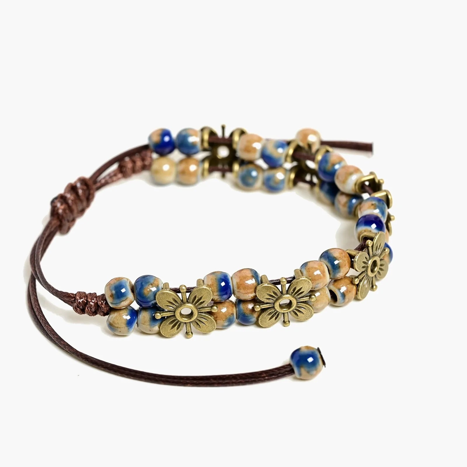 Pulsera de Cadena con Cuentas de Cerámica Hechas a Mano, ...