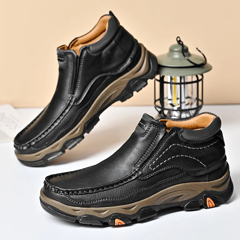 2025 zapatillas de deporte de cuero genuino para hombres,...