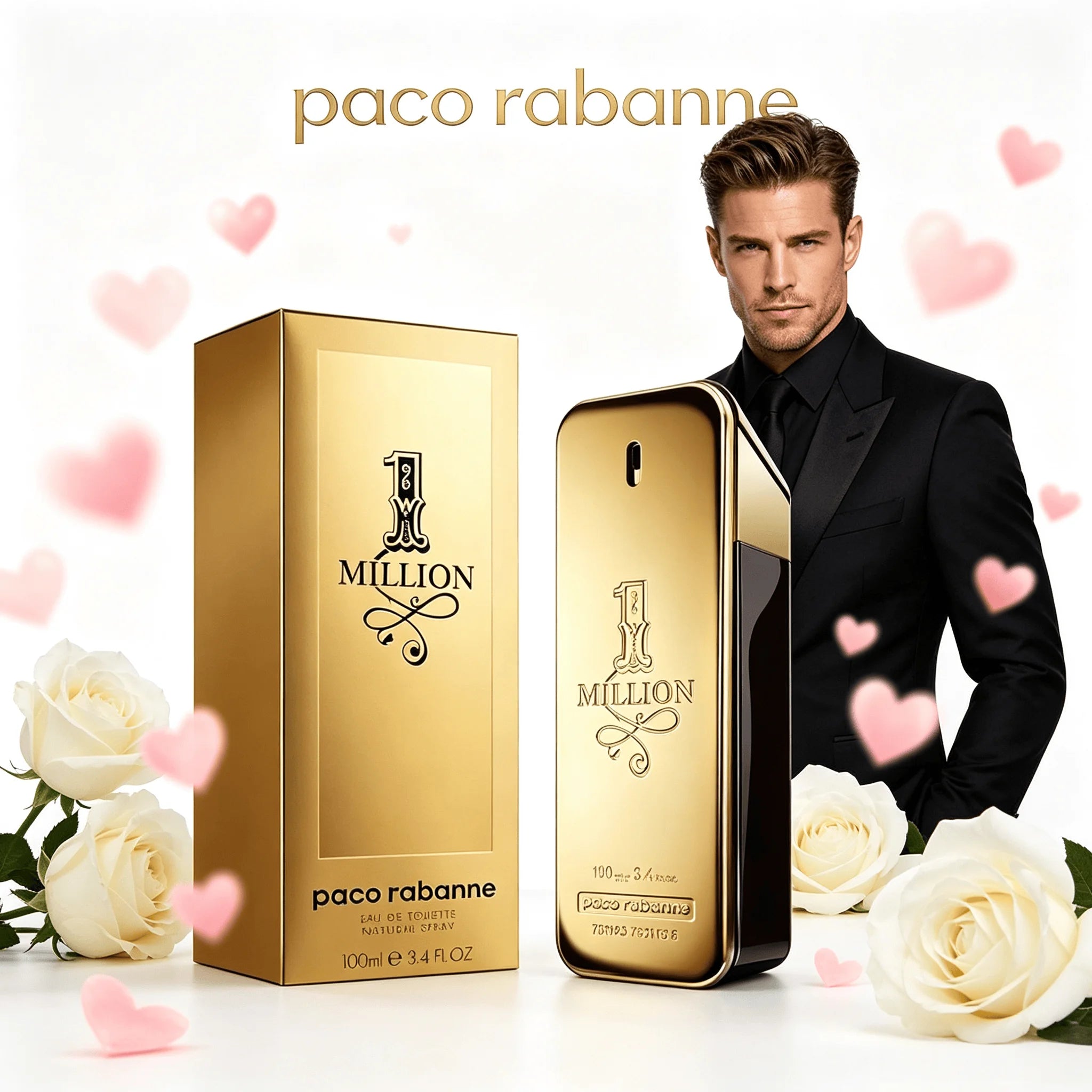 Paco Rabanne 1 Million Eau De Toilette Spray 100ml 3.4 Fl...