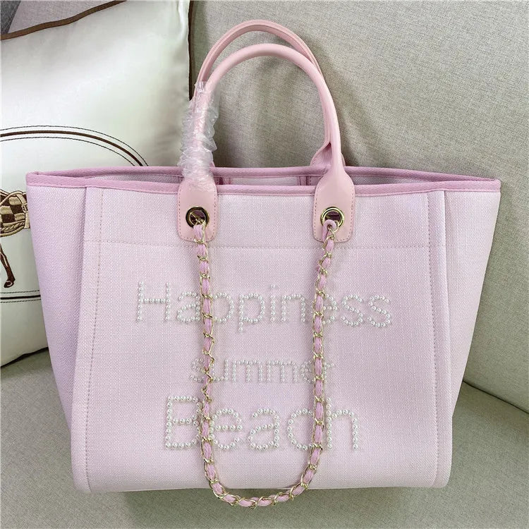 Bolso grande de lona para mujer, bolsa de hombro de cuero...