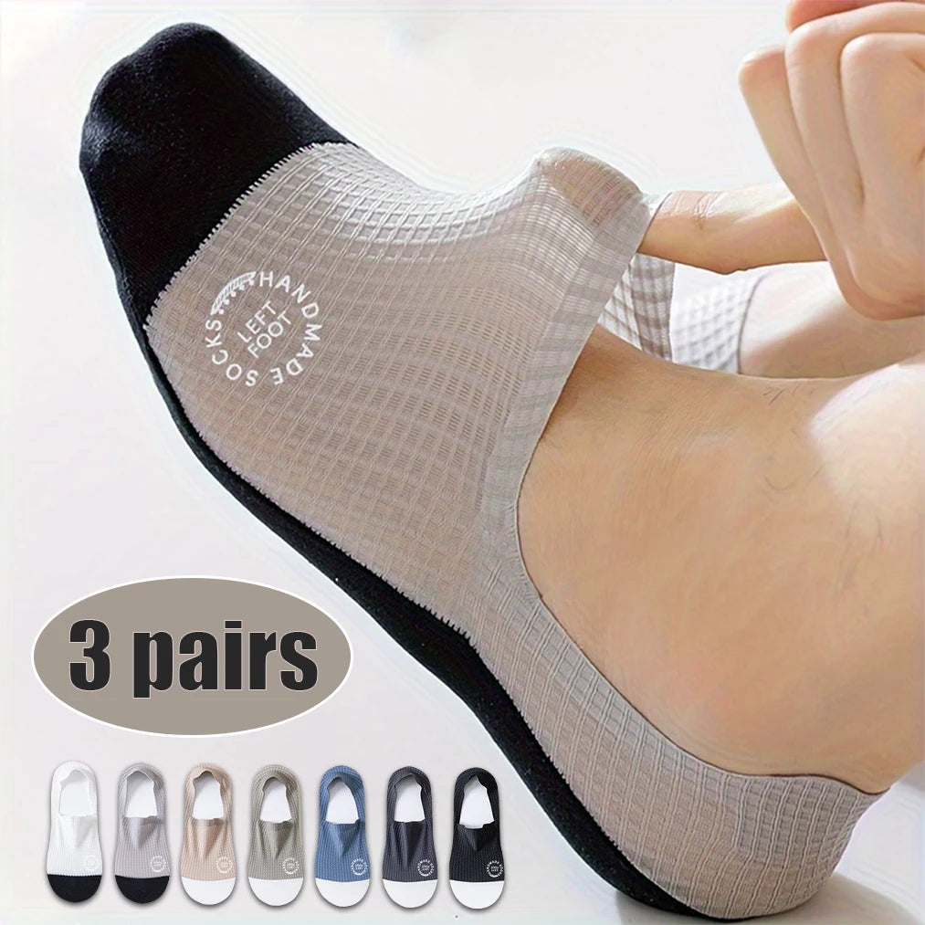 3 pares de calcetines invisibles para hombre, calcetines ...