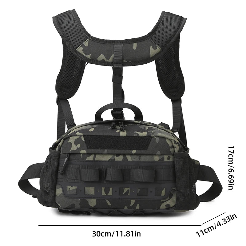 Chaleco de senderismo para hombre, mochila, bolsa de pech...