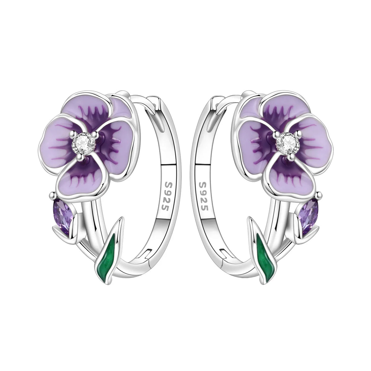 Orstarry Original Plata de Ley 925 pendientes de flor de ...