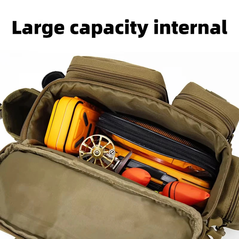 Mochila de Viaje para Camping, Bolsa de Pesca con Soporte...