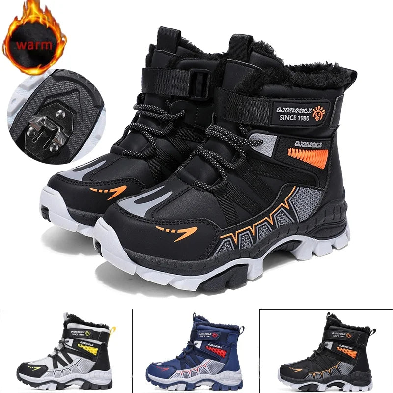 Botas de nieve al aire libre para niños, moda de invierno...