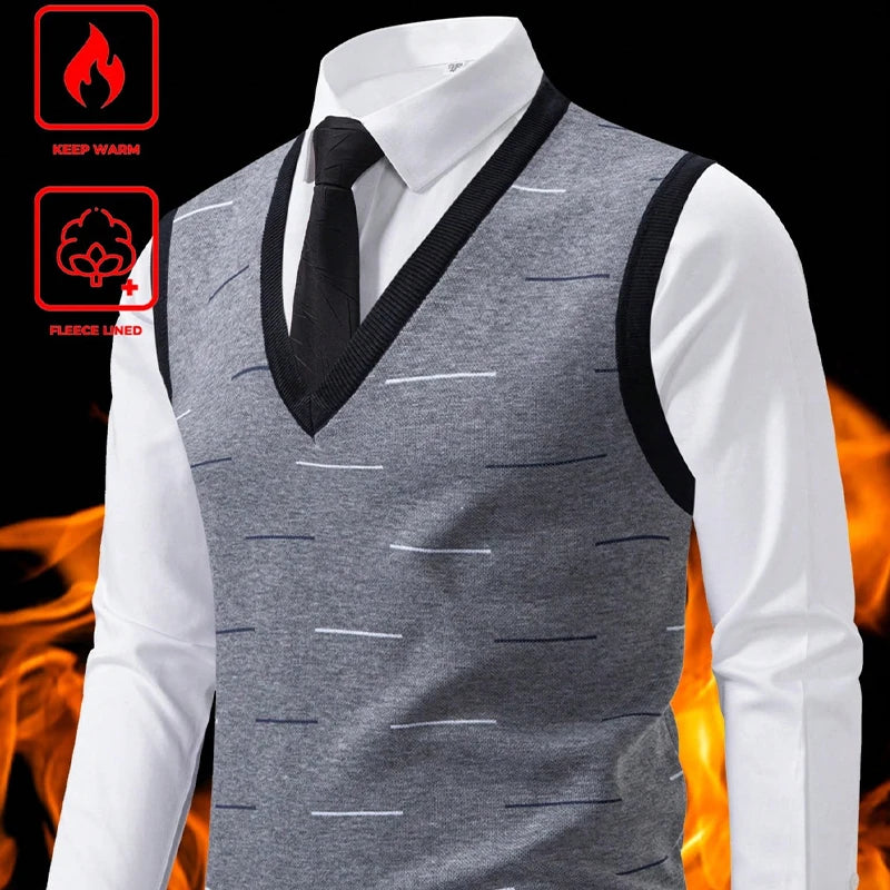 Chaleco Clásico Hombre Punto Suave Cuello V S-2XL - Corporación Turística