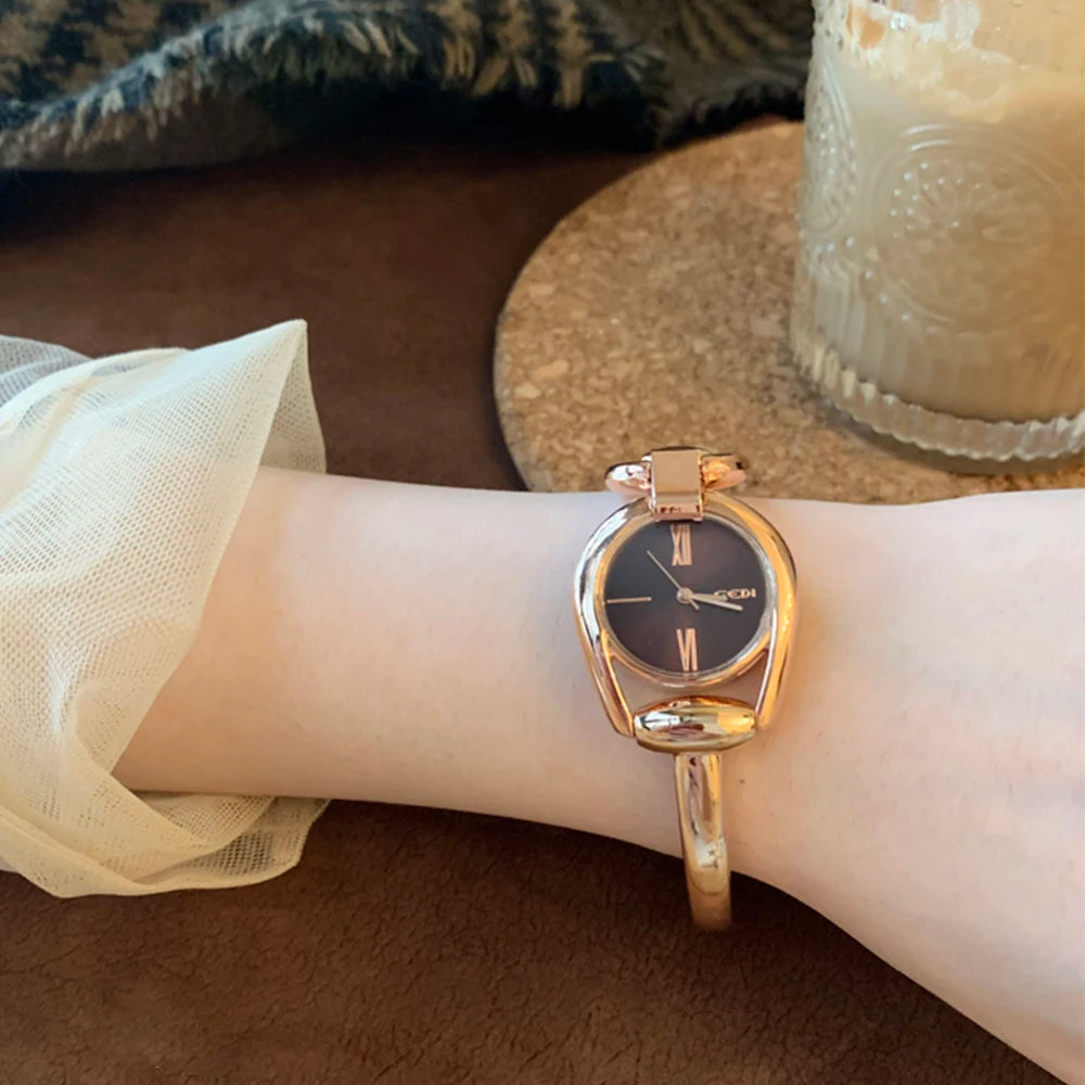 Reloj de Cuarzo con Correa de Acero, Estilo Moderno y Ele...