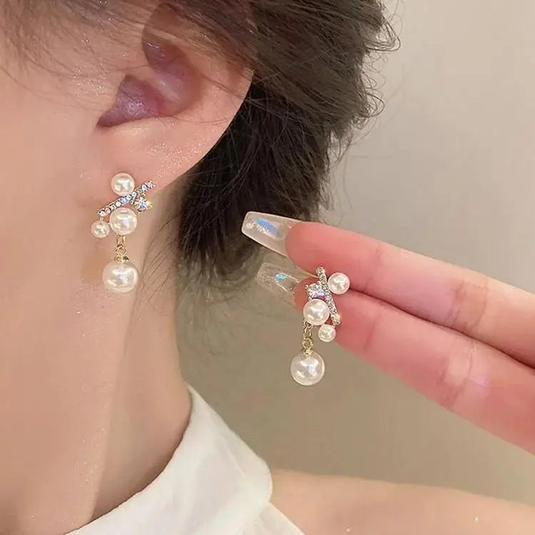 Pendientes de gota de corazón de cristal púrpura para muj...