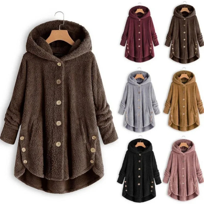 Abrigo de otoño e invierno para mujer, abrigo cálido de o...
