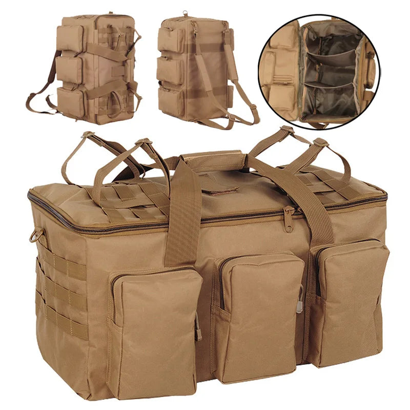 Bolsa de lona para equipaje de 55L, mochila para acampar,...