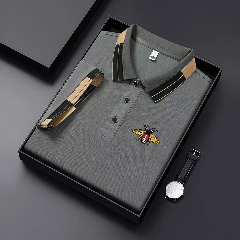 Camiseta Polo Transpirable Hombre Bordada Manga Corta Casual Verano - Corporación Turística