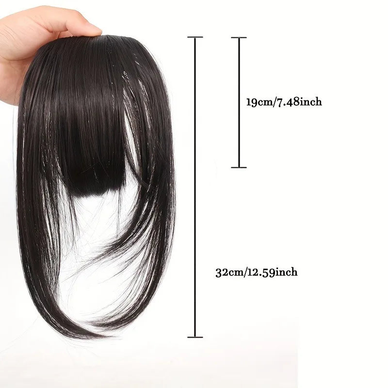 Flequillo de pelo sintético con Clip para mujer, flecos f...
