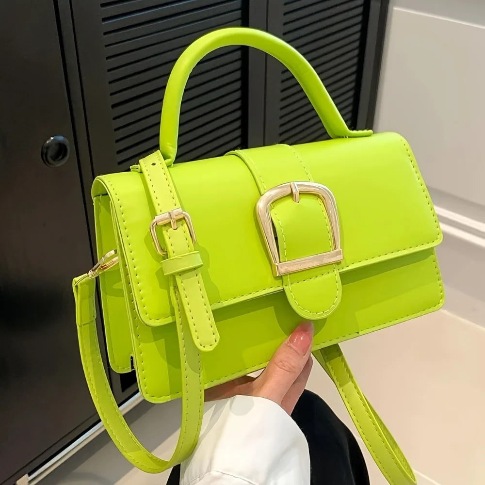 1 bolso bandolera cuadrado minimalista verde para mujer, ...