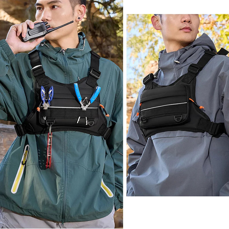 Bolsa de Pecho Frontal, Chaleco de Camping, Mochila para ...