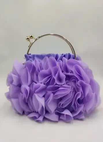 Bolso de mano de satén Floral de lujo para mujer, bolsa d...