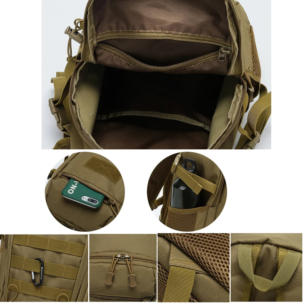 Mini mochila táctica de 10L/20L para viajes al aire libre...