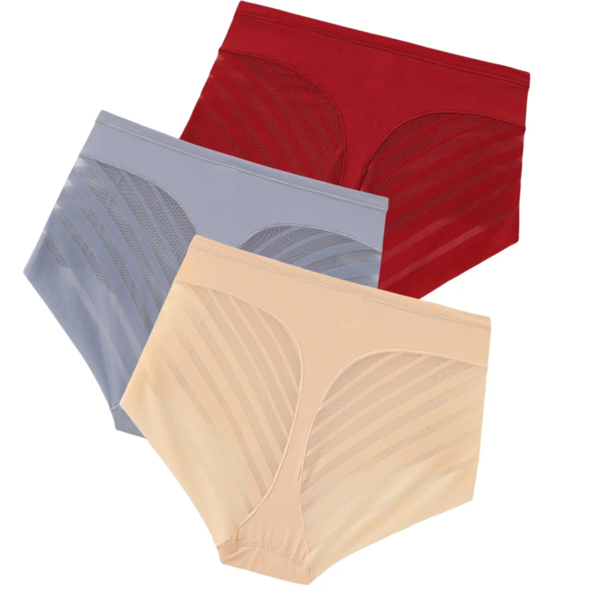 Set of three mid-rise shaping waist cincher fajas from Corporación Turística, designed for waist slimming and support.