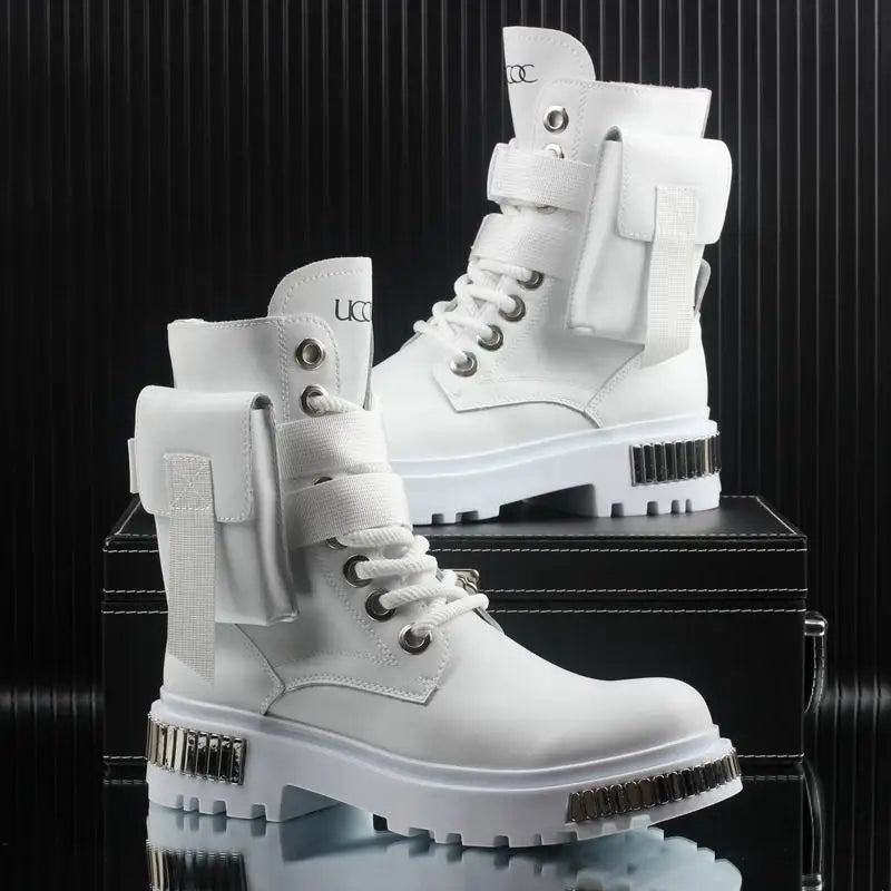 Botas de Invierno para Hombre 2025, Blancas, de Terciopel...