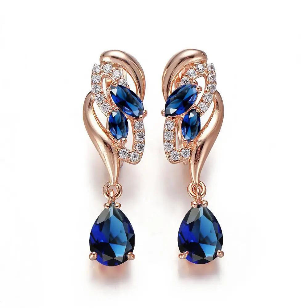 Hanreshe-pendientes de gota de circonita cúbica para muje...