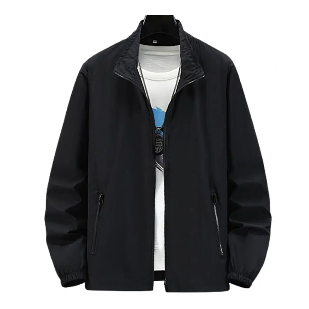 Men's outdoor jacket by Corporación Turística with protective features, shown in a stylish, weather-resistant design.