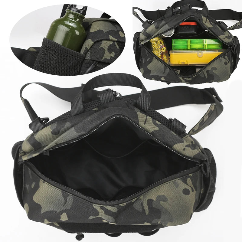 Chaleco de senderismo para hombre, mochila, bolsa de pech...