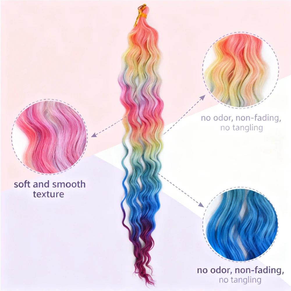 Extensiones de Cabello Sintético Ondulado Tipo Water Wave...