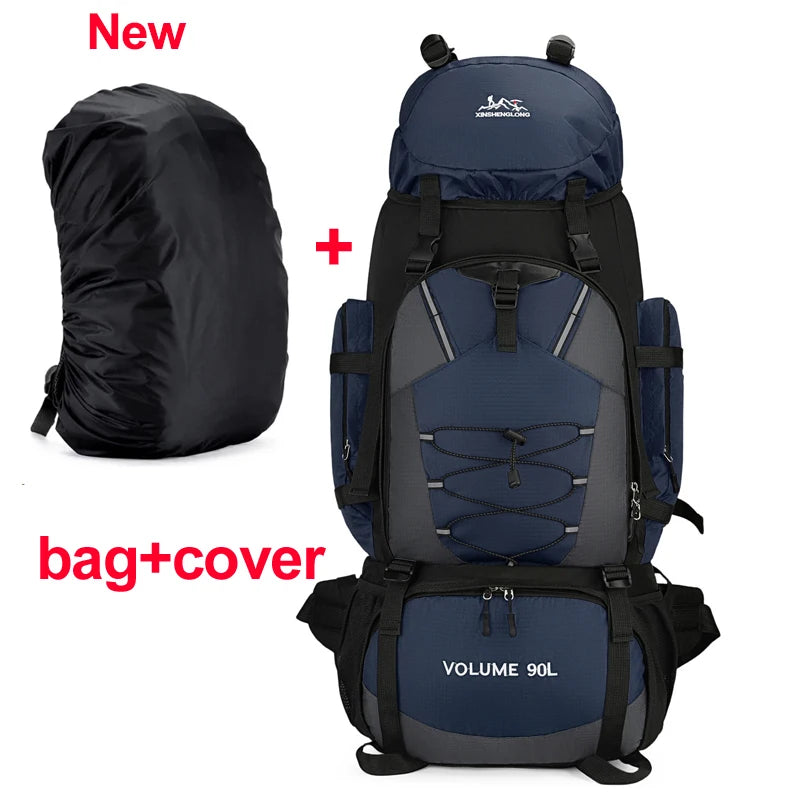 Mochila impermeable de 90L para hombre, bolsa de gran cap...