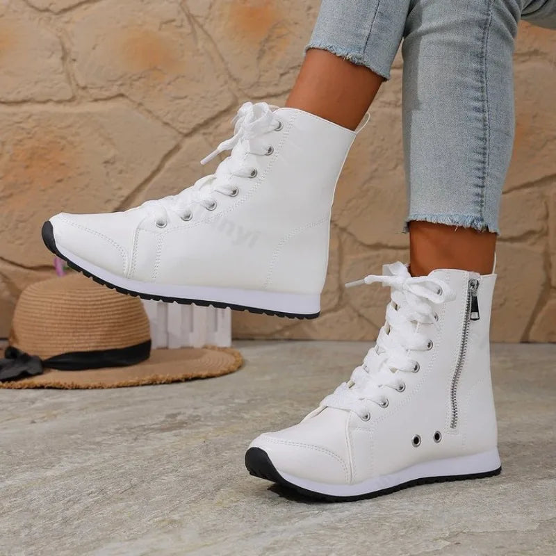 Botas cortas de primavera y otoño para mujer, zapatillas ...