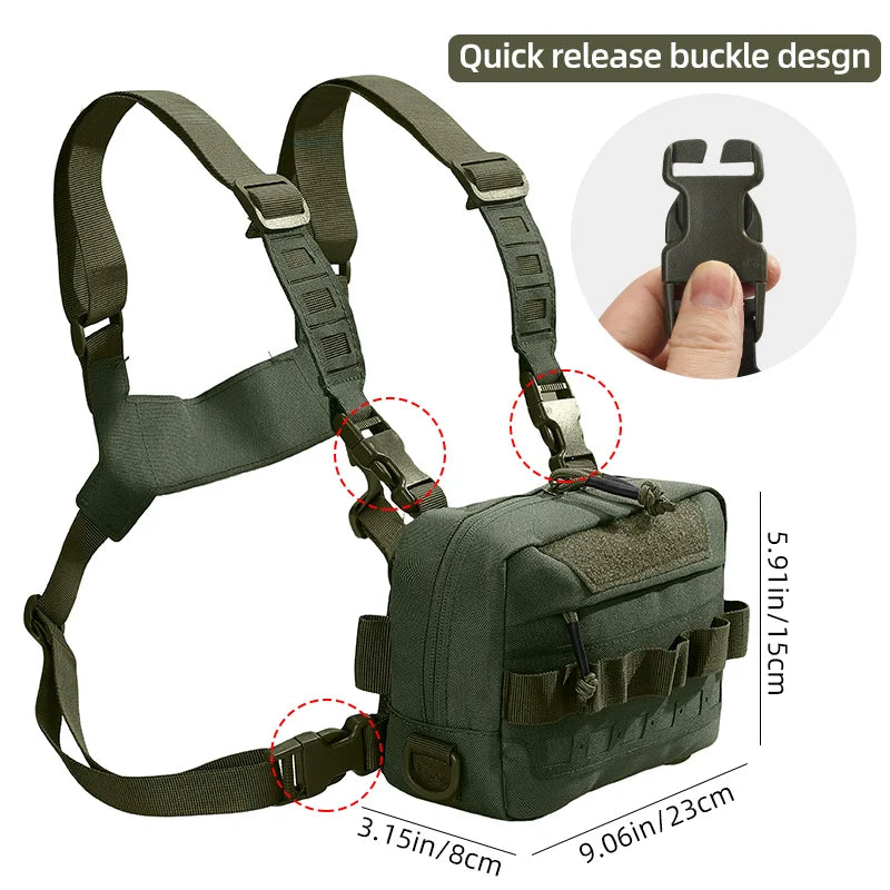 Chaleco Táctico de Campamento para Hombres, Mochila para ...